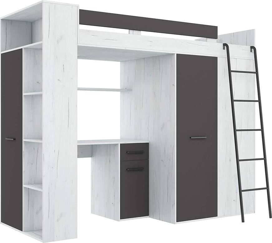 lit mezzanine armoire verana